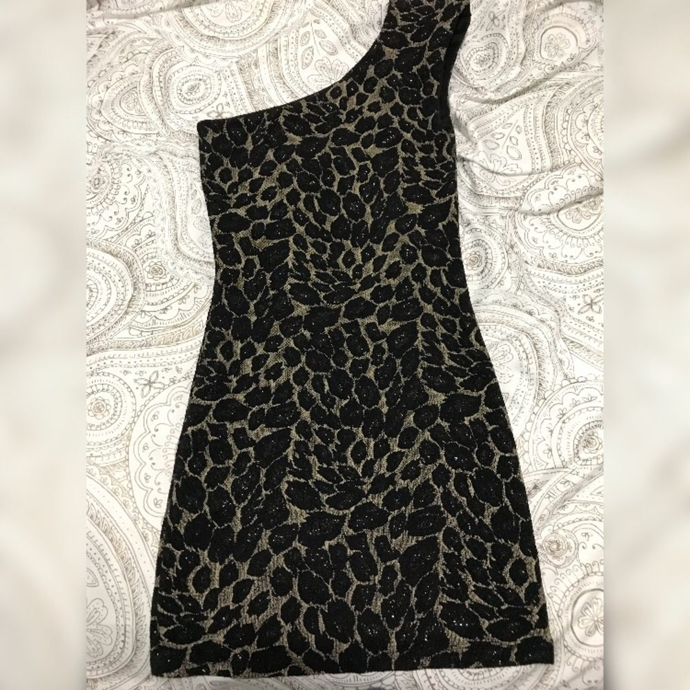 Black and gold dress